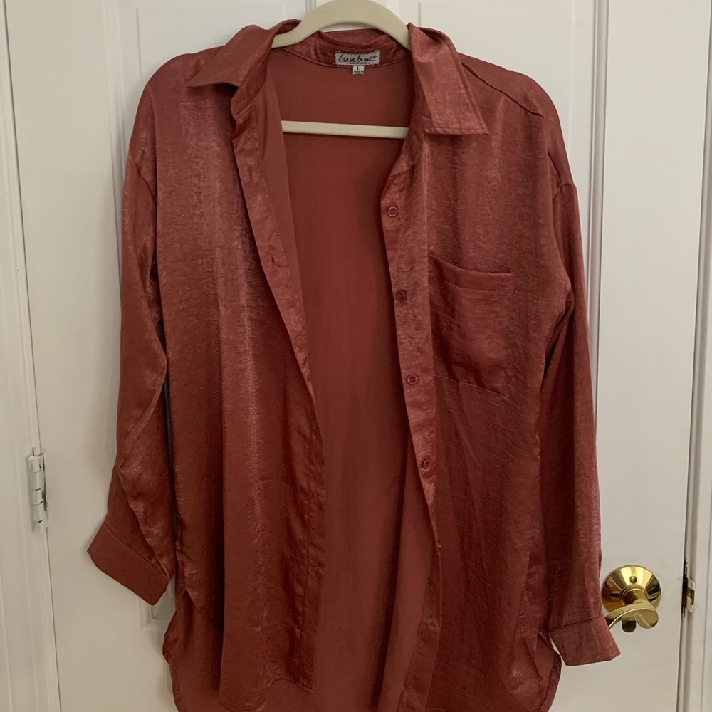 Pink Oversized Blouse